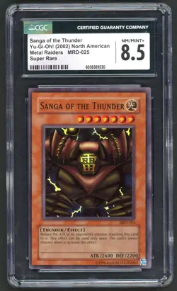 Yu-Gi-Oh! Cards - CGC 8.5 Sanga of The Thunder MRD-025 - Metal Raider Super Rare - Image 1