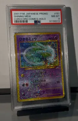 Shining Mew 151 2001 Coro Coro Comics Promo - Japanese Pokemon Card PSA 8 - Image 1