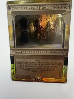 MTG Magic The Gathering Foil Amonkhet Invocations The Locust God - Image 1