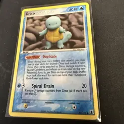 Pokemon TCG Ditto 64/113 Squirtle EX Delta Species 2005 Card NM Non Holo Vintage - Image 1