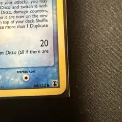 Pokemon TCG Ditto 64/113 Squirtle EX Delta Species 2005 Card NM Non Holo Vintage - Image 2