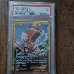 Pokemon Gyarados-EX Holo Card TCG Breakpoint 123/122 Secret PSA7 - Image 1