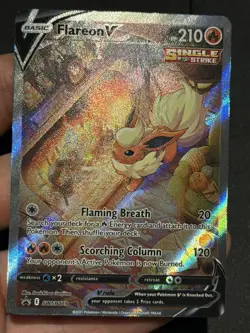 Pokemon Flareon V SWSH 179 Holo Black Star Promo Card NM - Image 2