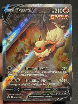 Pokemon Flareon V SWSH 179 Holo Black Star Promo Card NM - Image 4