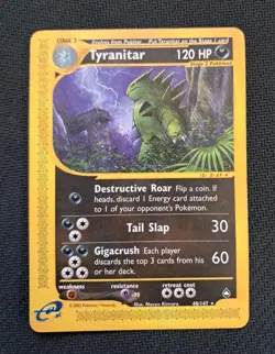 Pokemon card carte TCG 2002 Tyranitar 40/147 Aquapolis vintage NM :) - Image 2