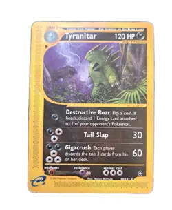 Pokemon card carte TCG 2002 Tyranitar 40/147 Aquapolis vintage :) - Image 1