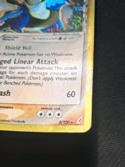 Pokemon TCG Blastoise Crystal Guardians 2/100 Holo Rare 110 DMG Card 2006 - Image 2