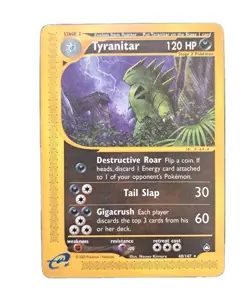 Pokemon card carte TCG 2002 Tyranitar 40/147 Aquapolis vintage :) - Image 1