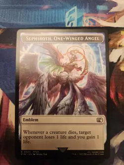 MTG - Sephiroth, One-Winged Angel Emblem / Robot Warrior - Final Fantasy NM - Image 1