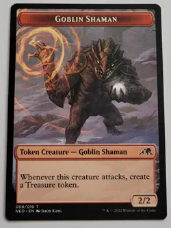 MTG Goblin Shaman Token [Kamigawa: Neon Dynasty Tokens] NM - Image 1