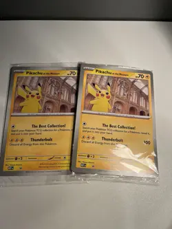 Pokemon x Natural History Museum Promo - Pikachu At The Museum JUMBO card X2 - Image 1