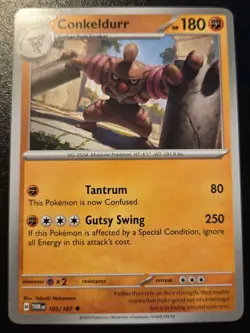 Conkeldurr 105/167 Uncommon Scarlet & Violet: Twilight Masquerade Pokemon TCG - Image 1