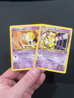 First Edition Lot Abra Gym Kadabra Wotc Pokemon Card Collection NM TCG - Image 1