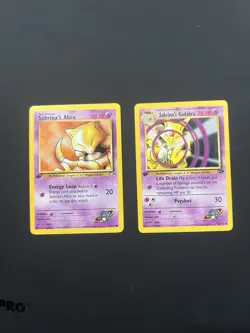 First Edition Lot Abra Gym Kadabra Wotc Pokemon Card Collection NM TCG - Image 2