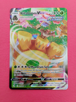 Rillaboom VMAX 023/264 Ultra Rare Full Art Fusion Strike NM Pokemon TCG - Image 1