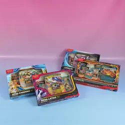 4X MEGA KOLLEKTION MEGA-KANGAMA LATIAS GLURAK LUGIA POKEMON GERMAN OVP SEALED - Image 1