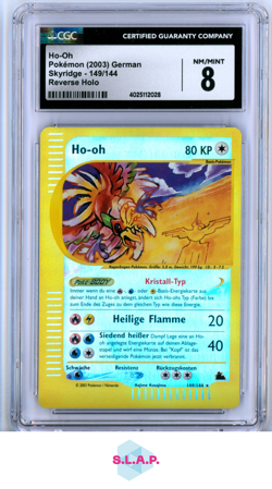 HO-OH POKEMON 149 2003 SKYRIDGE REVERSE DEUTSCH CGC 8 - Image 1