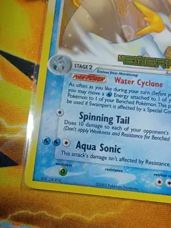 Pokemon Swampert 11/106 Reverse Holo Rare EX Emerald Stamped Card - Image 4