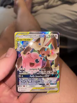 2019 Pokemon Mega Lopunny & Jigglypuff GX Tag Team 225/236 Cosmic Eclipse DMG - Image 1