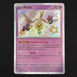 Pokemon TCG Card Klefki 159/091 Paldean Fates Baby Shiny Rare - NM - Image 1