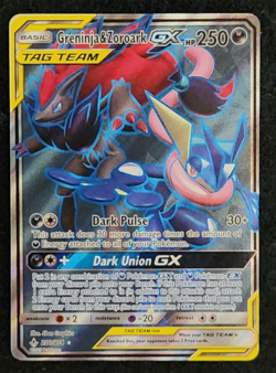 2019 Pokemon Unbroken Bonds Greninja & Zoroark GX #200/214 Full Art EX-NM - Image 1
