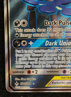 2019 Pokemon Unbroken Bonds Greninja & Zoroark GX #200/214 Full Art EX-NM - Image 5