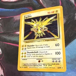 Pokemon Zapdos 016/102 Base Set Holo Rare Unlimited 90 HP Wizards 1999 - Image 1
