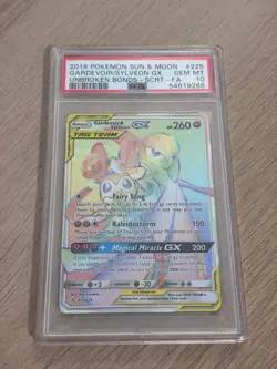PSA 10 Gardevoir & Sylveon GX 225/214 Unbroken Bonds Rainbow GEM MINT Pokemon - Image 1