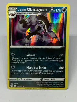 Galarian Obstagoon - Pokemon - Fusion Strike - 161/264 - Holo - Rare - 🔟 - Image 1
