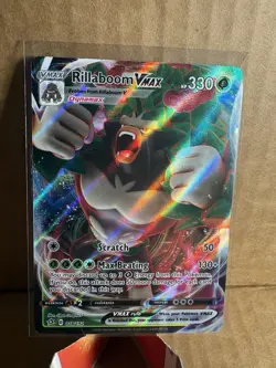 Pokemon Rillaboom VMAX Full Art Ultra Rare Holo 018/192 Rebel Clash 330 HP - Image 1