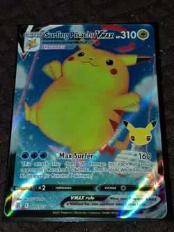 Pokemon Surfing Pikachu VMAX 009/025 Celebrations Holo NM - Image 1