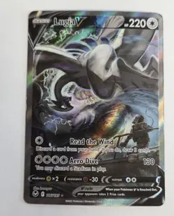 POKEMON TCG SW-SWORD & SHIELD PROMO LUGIA V BASIC HOLO 220 HP SWSH301 AGE 6+ - Image 1