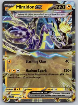 NM Miraidon ex Ascended Heroes 073/217 Double Rare Pokemon - Image 1