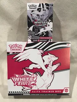 Pokemon TCG Scarlet & Violet White Flare Elite Trainer Box + Booster Bundle, NEW - Image 1