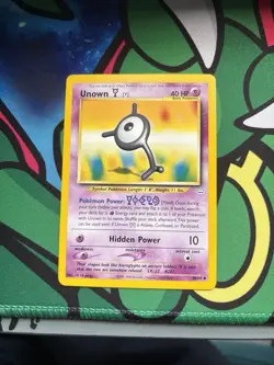 Unown Y 40/64 Neo Revelation Rare Vintage Pokemon Card Unknown [Y] VLP - Image 1