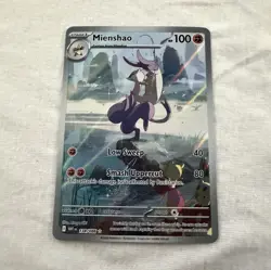 Pokemon TCG Mienshao SV11W White Flare Illustration Rare Holo 100 HP 134/086 - Image 1