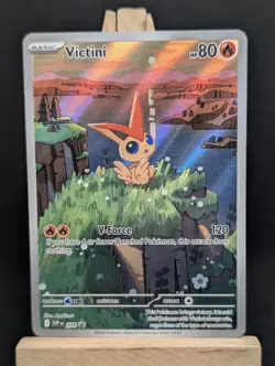 Pokemon TCG Victini SVP 208 Promo Illustration Rare NM - Image 1