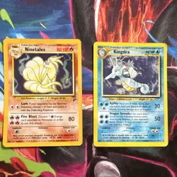 Pokemon TCG Ninetales & Kingdra Holo Card Lot 13/130 8/111 - Image 1