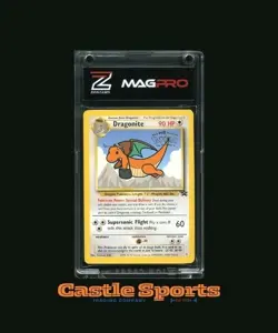 1999 TCG Pokemon #5 Dragonite First Movie Promo Gold Foil Stamp LP - Image 1