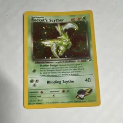 Rocket's Scyther 13/132 Gym Heroes Holo Rare 60 HP 1st Edition English 2000 WotC - Image 1