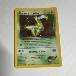 Rocket's Scyther 13/132 Gym Heroes Holo Rare 60 HP 1st Edition English 2000 WotC - Image 2