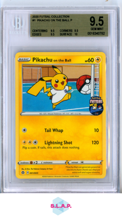 PIKACHU ON THE BALL POKEMON 1 2020 POKEMON PROMO GEM MT ENGLISH BGS 9.5 - Image 1
