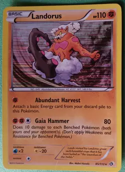 Pokemon - Landorus 85/113 - BW Legendary Treasures - Laser HOLO Rare 2013 LP/MP - Image 1