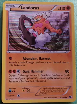 Pokemon - Landorus 85/113 - BW Legendary Treasures - Laser HOLO Rare 2013 LP/MP - Image 2