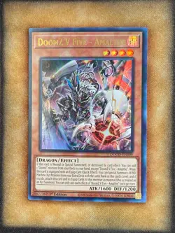 Yugioh DoomZ V Five - Amalthe DOOD-EN009 Ultra Rare 1st Ed NM - Image 1