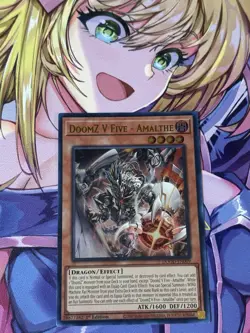 Yugioh 1x DoomZ V Five - Amalthe Ultra Rare DOOD-EN009 Doom of Dimensions 1st NM - Image 1