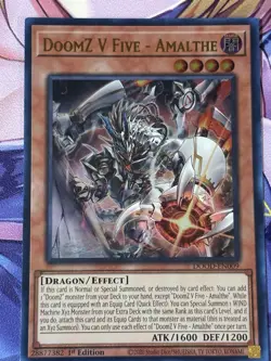 Yugioh 1x DoomZ V Five - Amalthe Ultra Rare DOOD-EN009 Doom of Dimensions 1st NM - Image 2