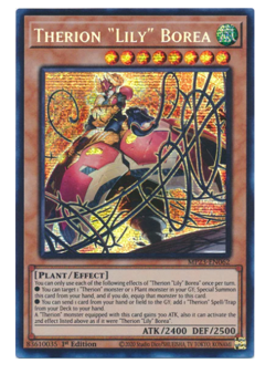 x3 Therion “Lily” Borea Prismatic Secret Rare MP23-EN062 YuGiOh - Image 1