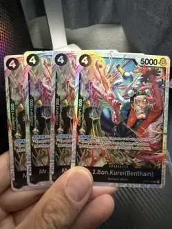 One Piece Card Game Mr.2 Bon Kurei OP14-091 Foil Alt Art x4 (Playset) ENGLISH - Image 1