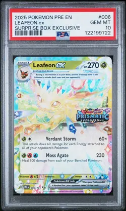 2025 Pokemon Leafeon EX #006 Surprise Box Exclusive PSA 10 - Image 1